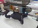 Журнальний столик стільниця скло МС-4 Граф 1000х600х470 (білий, слонова кістка), фото 2