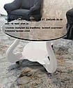 Журнальний столик стільниця скло МС-4 Граф 1000х600х470 (білий, слонова кістка), фото 8