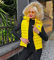 Женская жилетка Moncler (разные цвета) Желтый, S