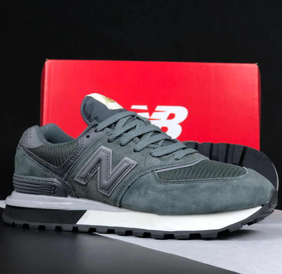 Чоловічі кросівки New Balance 574 Classic замшеві молоді стильні сірі