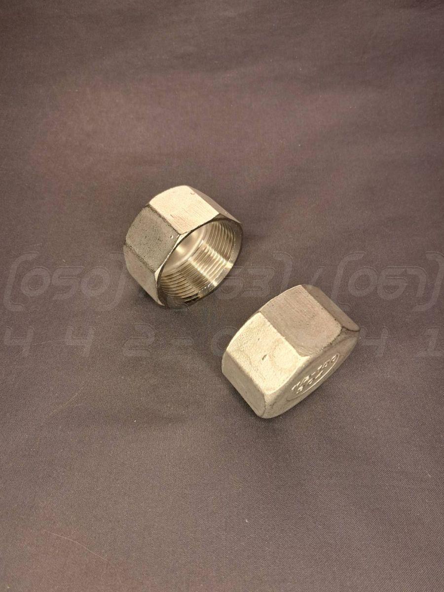 Заглушка нержавіюча DN40 (1"1/2) з внутрішньою різьбою BSPP, н/ж сталь AISI304, Class 150, восьмигранна, фото 1