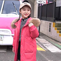 Зимова куртка на дівчинку пуховик на качиному пуху 6-13 років