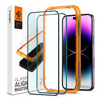 Оригінал! Стекло защитное Spigen Apple Iphone 14 Pro Max Glas tR Align Master FC (2 Pack), Blac (AGL05204) |