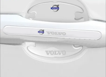 Наклейки захисні прозорі на дверні ручки + під дверні ручки з маркою авто Volvo, захист від подряпин