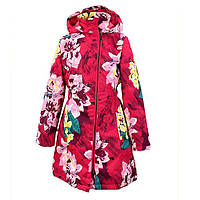Пальто для дівчаток LUISA Huppa 12430010 фуксія з принтом 128