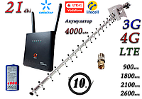 Комплект 4G WiFi роутер OLAX AX9 PRO LTE c аккум. 4000мАч + антенна стрела 21дб