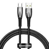 Дата-кабель Baseus Glimmer Series USB-A (тато) - Type-C (тато) 1m Black 100W (CADH000401)