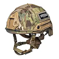 Баллистический шлем (каска) Fast NIJ IIIa с подвесной системой "Cam-Fit" + чехол мультикам L