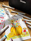 Набір скетч маркери для малювання 40 штук, — Ohuhu 40 Colors Dual Tips Alcohol Art Markers Fine & Chisel, фото 5
