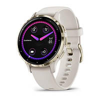 Garmin Venu 3S Soft Gold Stainless Steel Bezel with Ivory Case (010-02785-04) Смарт-годинник НОВИЙ!!!