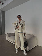 Костюм 2-ка женский с брюками-кюлоты кашемир 42-46 универс (2цв) "WOW" недорого от прямого поставщика