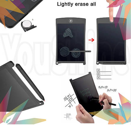 Планшет для малювання зі стилусом 8,5 LCD Writing Tablet  YU227, фото 2