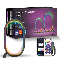 Настільна лампа Infinity RGB Smart desk oval lamp Black Bluetooth USB with app