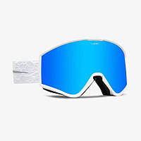 Сноубордична маска Electric Kleveland Small 23/24 Сноуборд, Сумісна з окулярами для зору, Білий-Блакитний