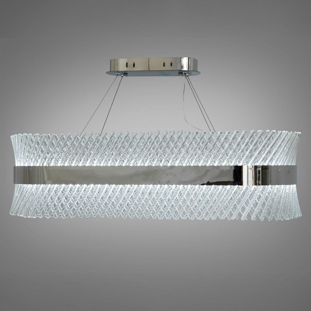 Світлодіодна кришталева люстра в стилі Арт-Деко колір каркасу хром D-8113/800x300CH, фото 1