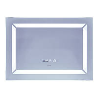 Зеркало для ванной комнаты Mixxus Light MR01-70x50 с часами, LED-подсветкой и антизапотиванием