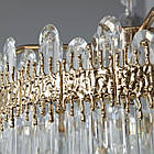 Світлодіодна кришталева люстра в стилі Арт-Деко колір каркасу золотий D-D990-500G, фото 4