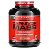 MuscleMeds, Carnivor Mass, анаболический гейнер с говяжьим протеином, шоколад и арахисовое масло, 2674 г (5,9