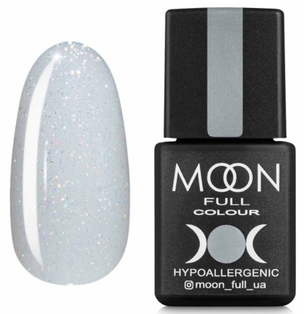Гель-лак MOON FULL Opal color Gel polish №501 (напівпрозорий з різнокольоровими блискітками), 8 мл Shimmer гель лак