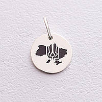 Срібний кулон "Герб України - Тризуб" 132722укр