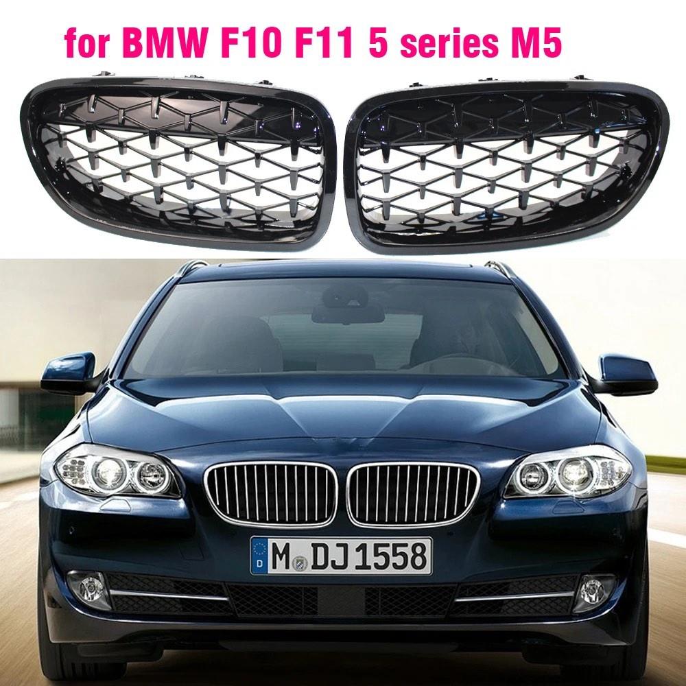 Решетки (ноздри) BMW 5 f10-f11 2010-2016 diamont style Бмв ф10 Решітки нові Ноздрі Комплект ф10 ф 10, фото 1