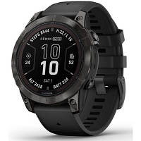 Оригінал! Смарт-часы Garmin fenix 7 Pro Saph Solar, Crbn Gry DLC Ti w/Black Band, GPS (010-02777-11) |