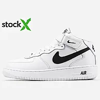 0695 Air Force 1 Mid White-Black  ХУТРО