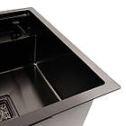 Кухонна мийка прихована чорна Platinum TZ 50*50, фото 6