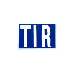 Табличка TIR (білі букви на синьому тлі) 01.0912.2120
