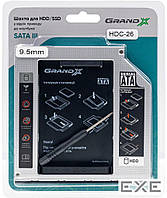 Фрейм-переходник Grand-X HDD 2.5" to notebook 9.5 mm ODD SATA3 (HDC-26)
