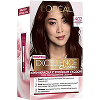 Стойкая крем-краска для волос L'Oreal Paris Excellence Creme тон 4.02 "Пленительный каштан"