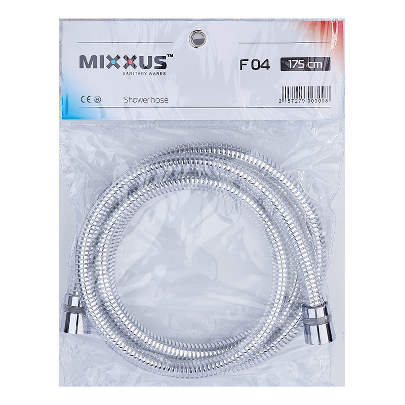 Шланг для душу MIXXUS Lumi.F04, довжина 175 см, хромоване покриття (HO0030)