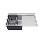 Кухонна мийка Kroner KRP Gebürstet — 7849LHM (3/1 мм), фото 4