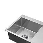 Кухонна мийка Kroner KRP Gebürstet — 7849LHM (3/1 мм), фото 5