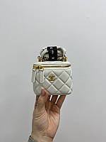 Chanel Classic Beige Lambskin Pearl Crush Mini Vanity Case