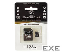 Карта памяти T&G micro SDHC (UHS-3) 128GB class 10 (с адаптером (TG-128GBSD10U3-01)