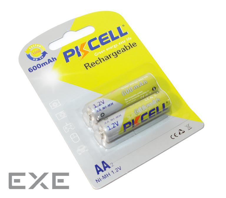 Аккумулятор AA, 600 mAh, PKCELL, 2 шт, 1.2V, Rechargeable, Blister ...