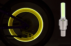 LED підсвітка для коліс велосипеда, мотоцикл, авто 2 шт в упаковці жовта