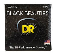 Струни для 7-струнної електрогітари DR STRINGS BLACK BEAUTIES ELECTRIC - EXTRA HEAVY 7-STRING (11-60)