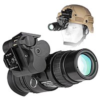 Прибор ночного видения Монокуляр PVS-18 1х32 с креплением Wilcox L4G24 на шлем + подсумок, цифровые приборы
