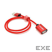 Удлинитель VEGGIEG UF2-0.5, USB 2.0 AM/AF, 0,5m, Red (YT-AM/AF-UF2-0.5)