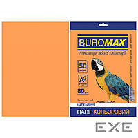Бумага Buromax А4, 80g, INTENSIVE orange, 50sh (BM.2721350-11)
