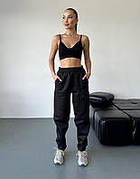 Женские спортивные штаны черного цвета 26208 RS M