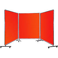 VEVOR Виниловая сварочная завеса 3-х панельная складная защитная завеса для сварки 183 x 183 см, сварочная