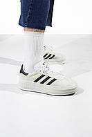 Кроссовки Adidas Gazelle Bold Beige/Black/White 36