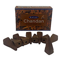 Chandan Backflow Dhoop Cone (Сандал) (Satya) 10 конусів у пакованні