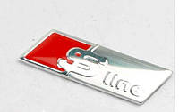 3D эмблема S-LINE мини - красный - серебро глянец