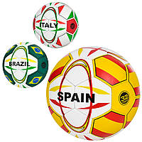 М'яч футбольний розмір5,ПУ1,4мм,4шари,ручн.робота,32панелі,400-420г,3види(країни),п/е /30/