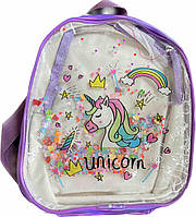 Детский рюкзак с блестками Stenson ST02108 Unicorn purple