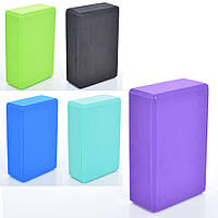 Блок для йоги EVA, 120г, 5 кольорів, в п/е 22.5-15-8см /50/ MS0858-11 ish